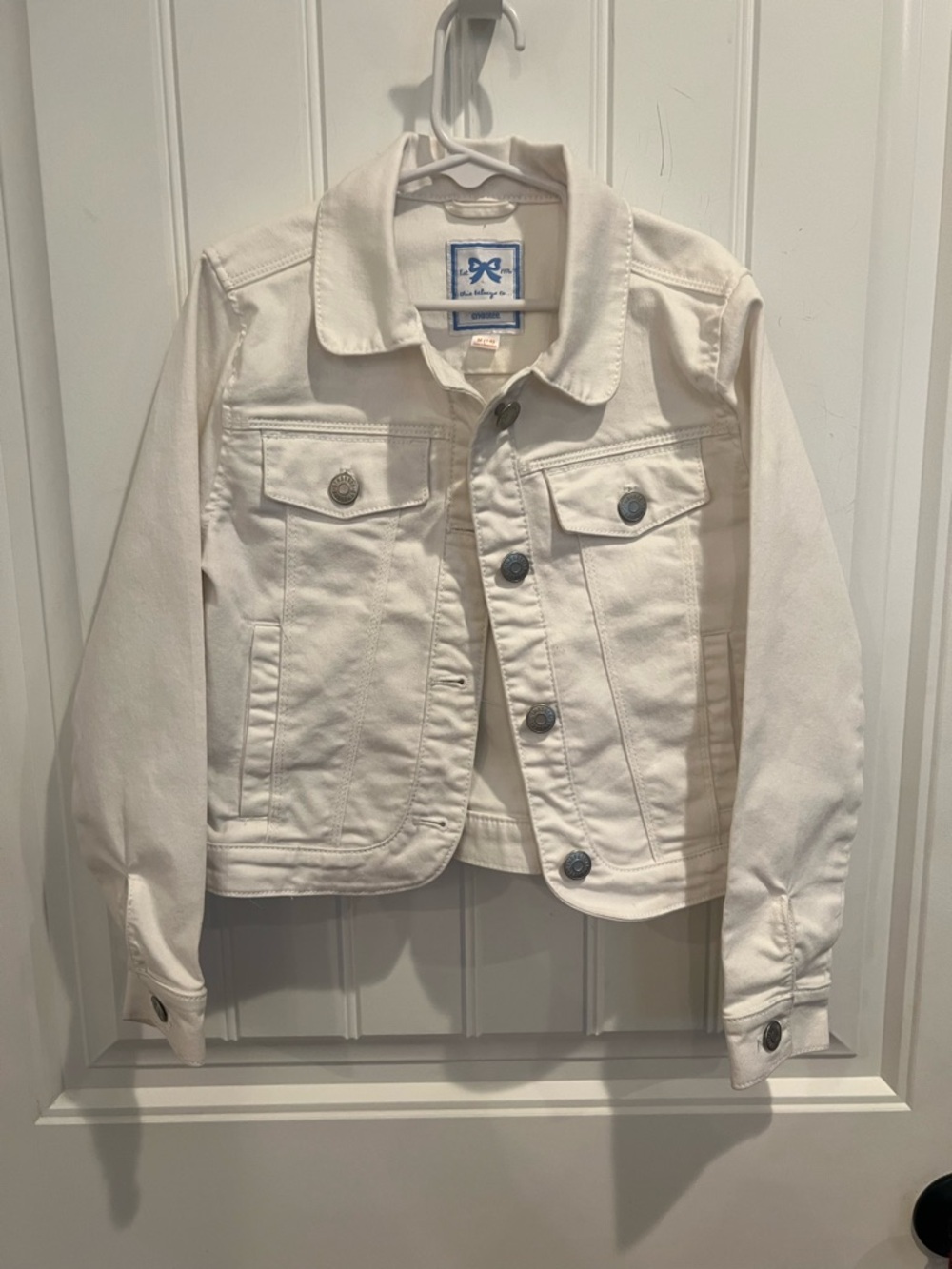 Gymboree White Jacket with Blue Label Accent